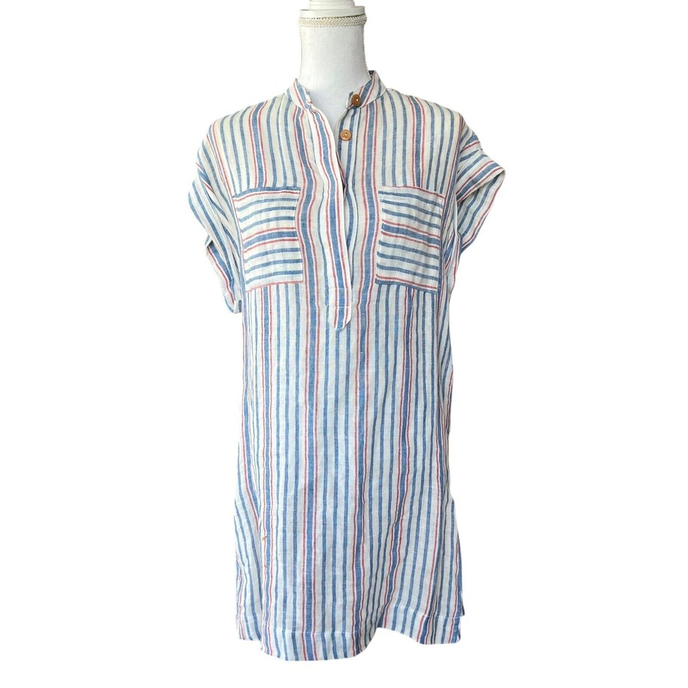 Warm Dress Cover Up Size 0‎ Oversized 100% Linen Shirt Dress
